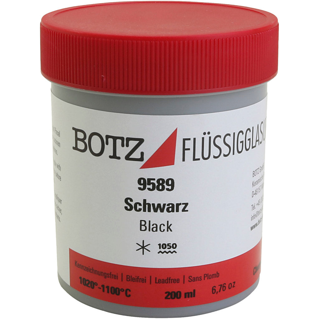 Glazuur voor klei, zwart, 200 ml 1 doosje