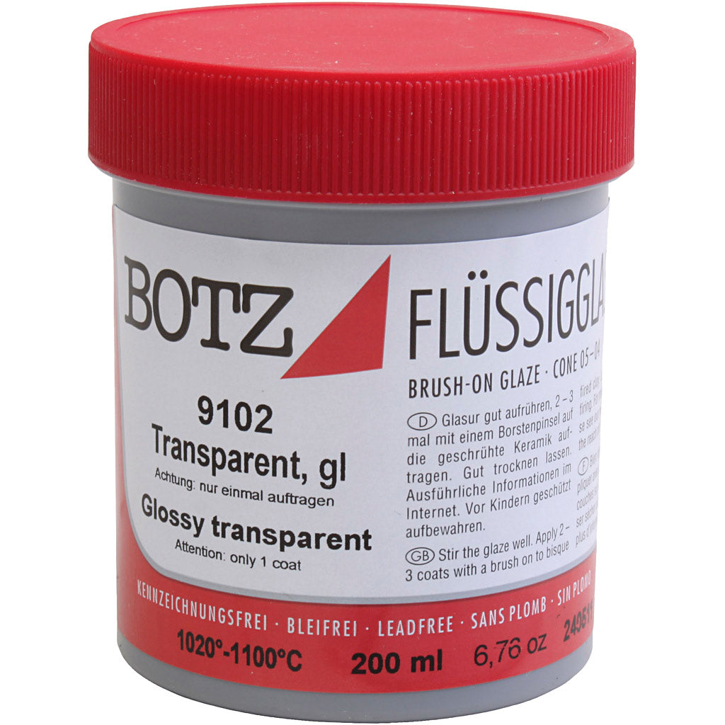 Glazuur voor klei, transparant, 200 ml 1 doosje