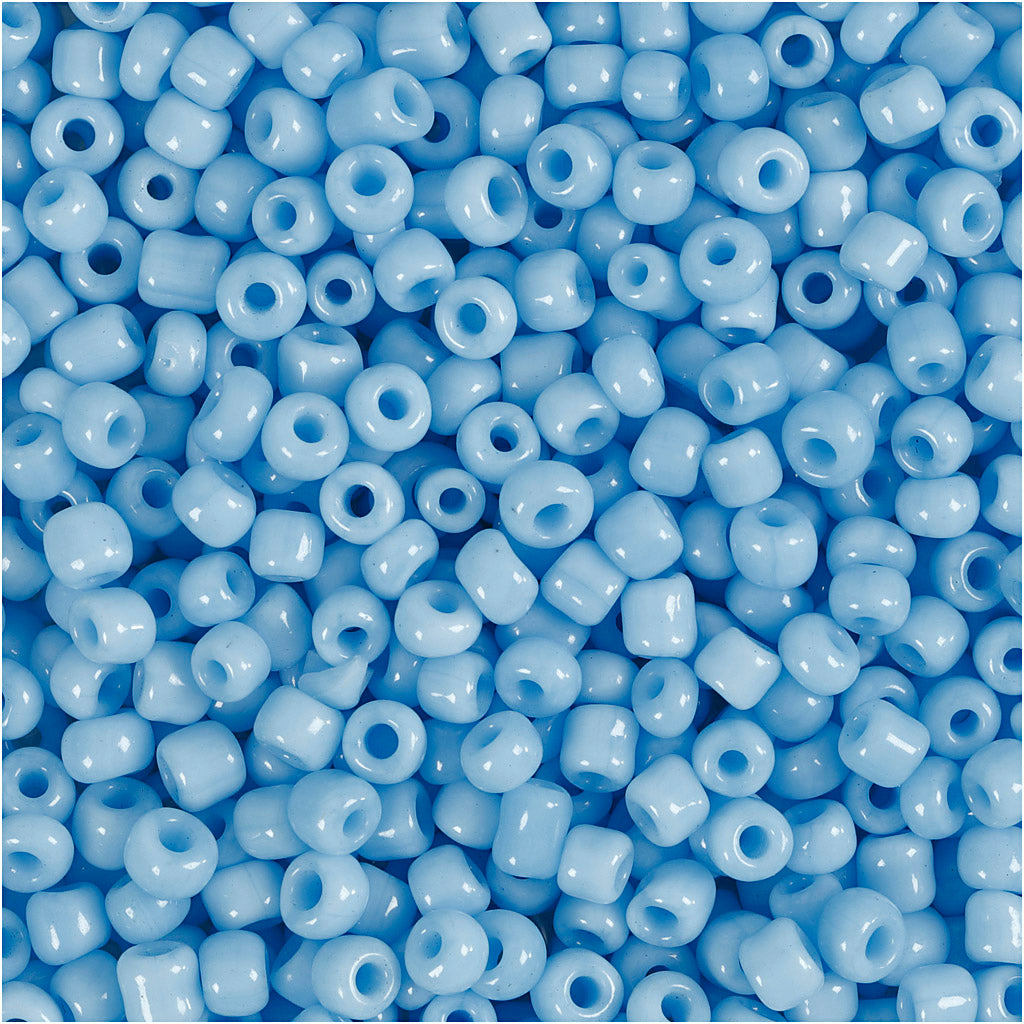 Creativ company rocailles, d 3 mm, afm 8 0, gatgrootte 0,6-1,0 mm, turquoise, 25 gr 1 doos