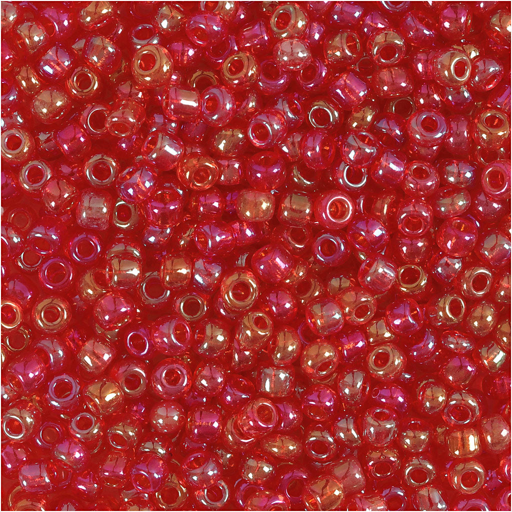Creativ company rocailles, d 3 mm, afm 8 0 , gatgrootte 0,6-1,0 mm, kersen eikel, 25 gr 1 doos