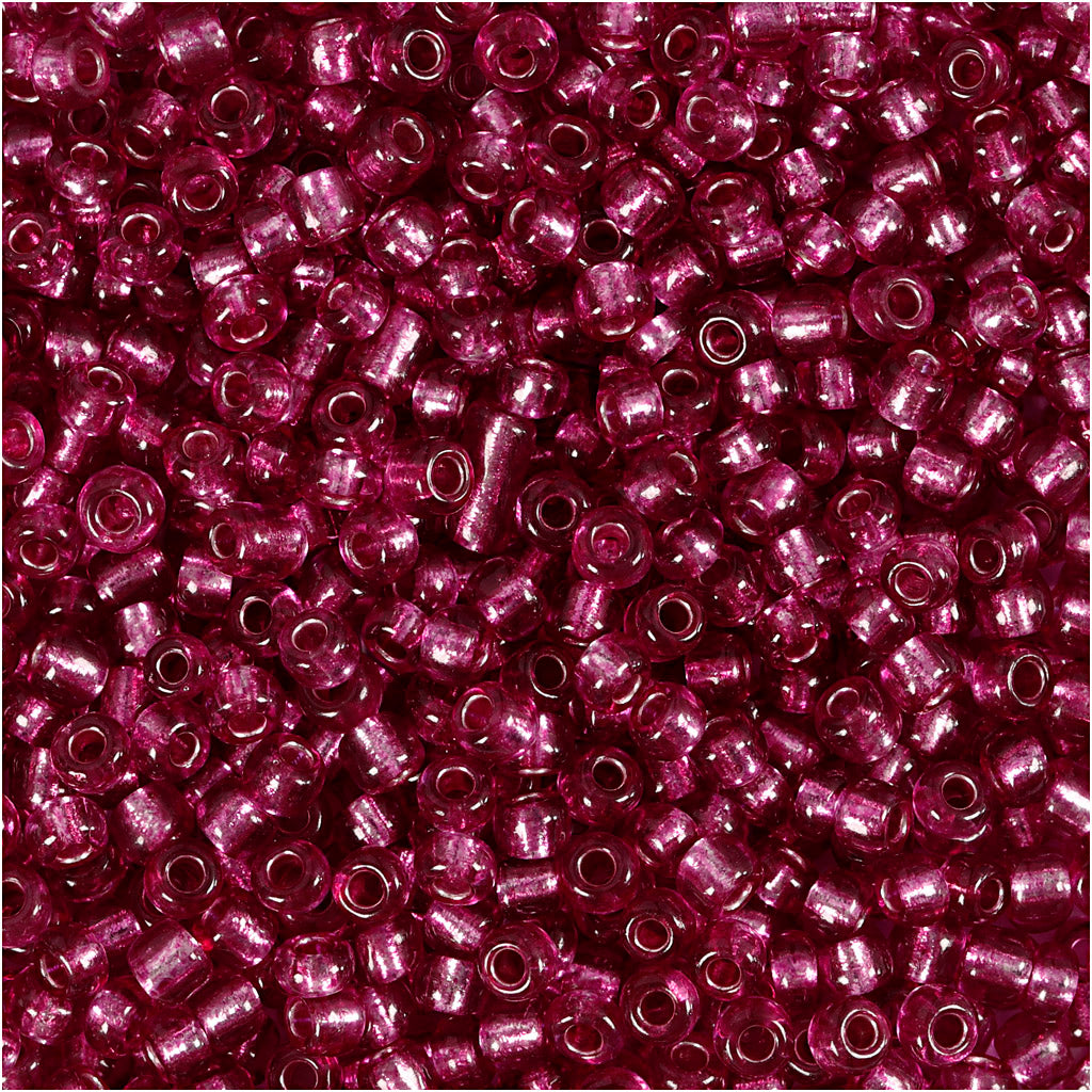 Creativ company rocailles, d 3 mm, afm 8 0 , gatgrootte 0,6-1,0 mm, metallic paars, 25 gr 1 doos