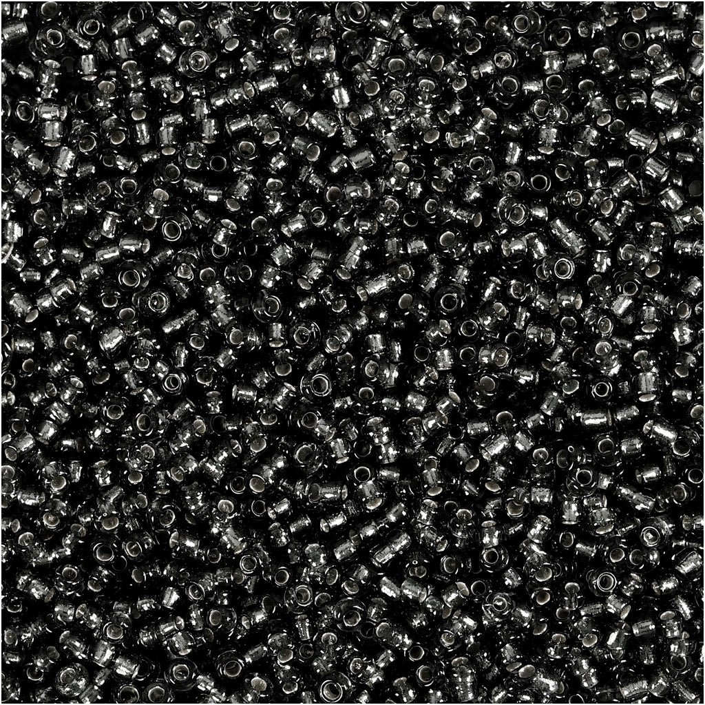 Creativ company rocailles, d 1,7 mm, afm 15 0, gatgrootte 0,5-0,8 mm, grey green, 25 gr 1 doos