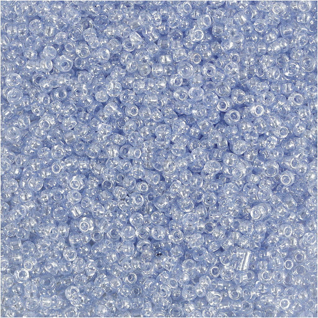 Creativ company rocailles, d 1,7 mm, afm 15 0, gatgrootte 0,5-0,8 mm, lichtblauw, 25 gr 1 doos