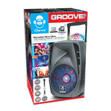Idance boombox met licht en wielen en micro