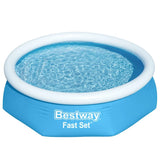Bestway zwembad fast set opblaasbaar rond 244x66 cm 57265