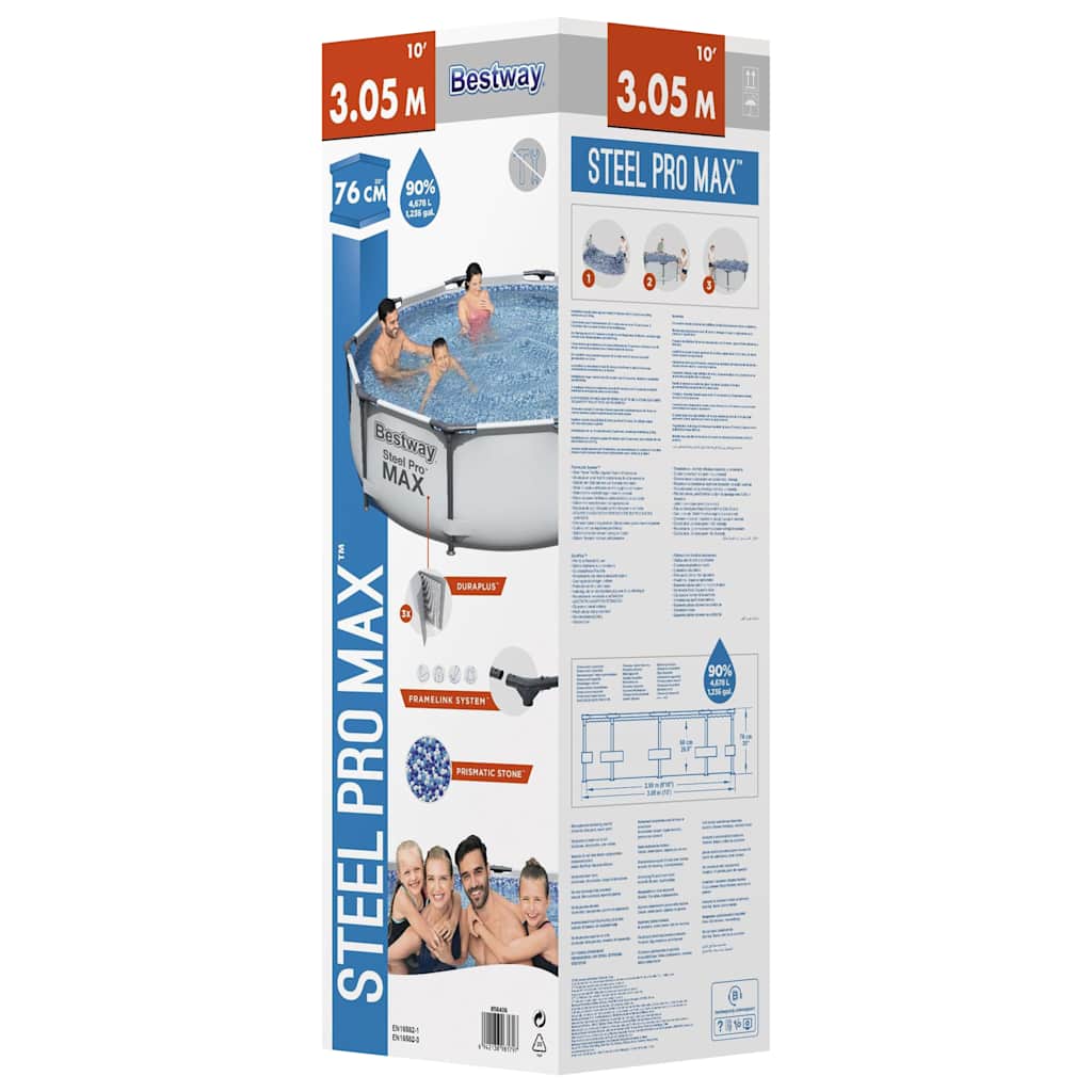 Bestway zwembadset steel pro max 305x76 cm