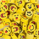 Creativ company figuurkralen, emoji, d 10 mm, gatgrootte 1,5 mm, ca. 60 stuk, 60 stuk 1 doos