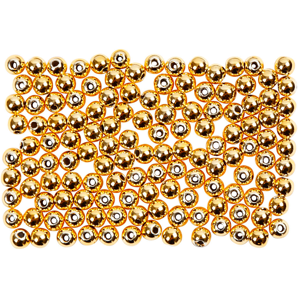 Creativ company waskralen, d 2,7 mm, gatgrootte 0,7 mm, goud, 150 stuk 1 doos