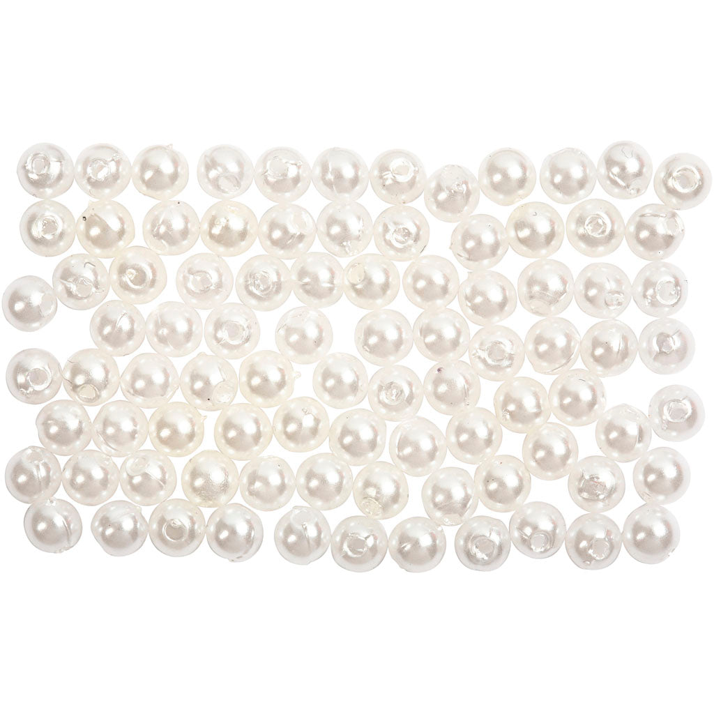 Creativ company waskralen, d 4 mm, gatgrootte 0,7 mm, parelmoer, 150 stuk 1 doos