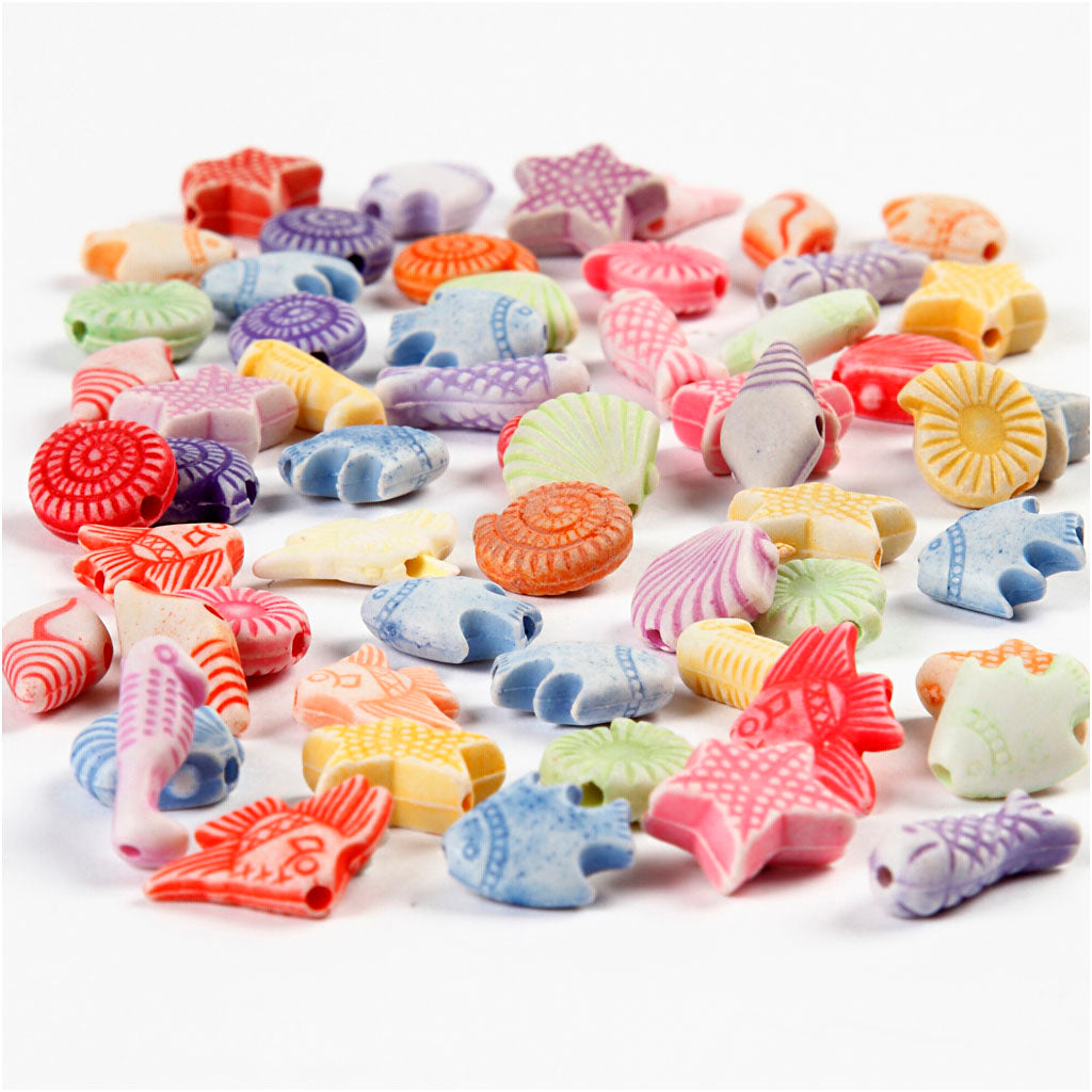 Creativ company pastel mix, afm 9-12 mm, gatgrootte 1,2 mm, ca. 380 stuk, 110 gr, 175 ml 1 doos