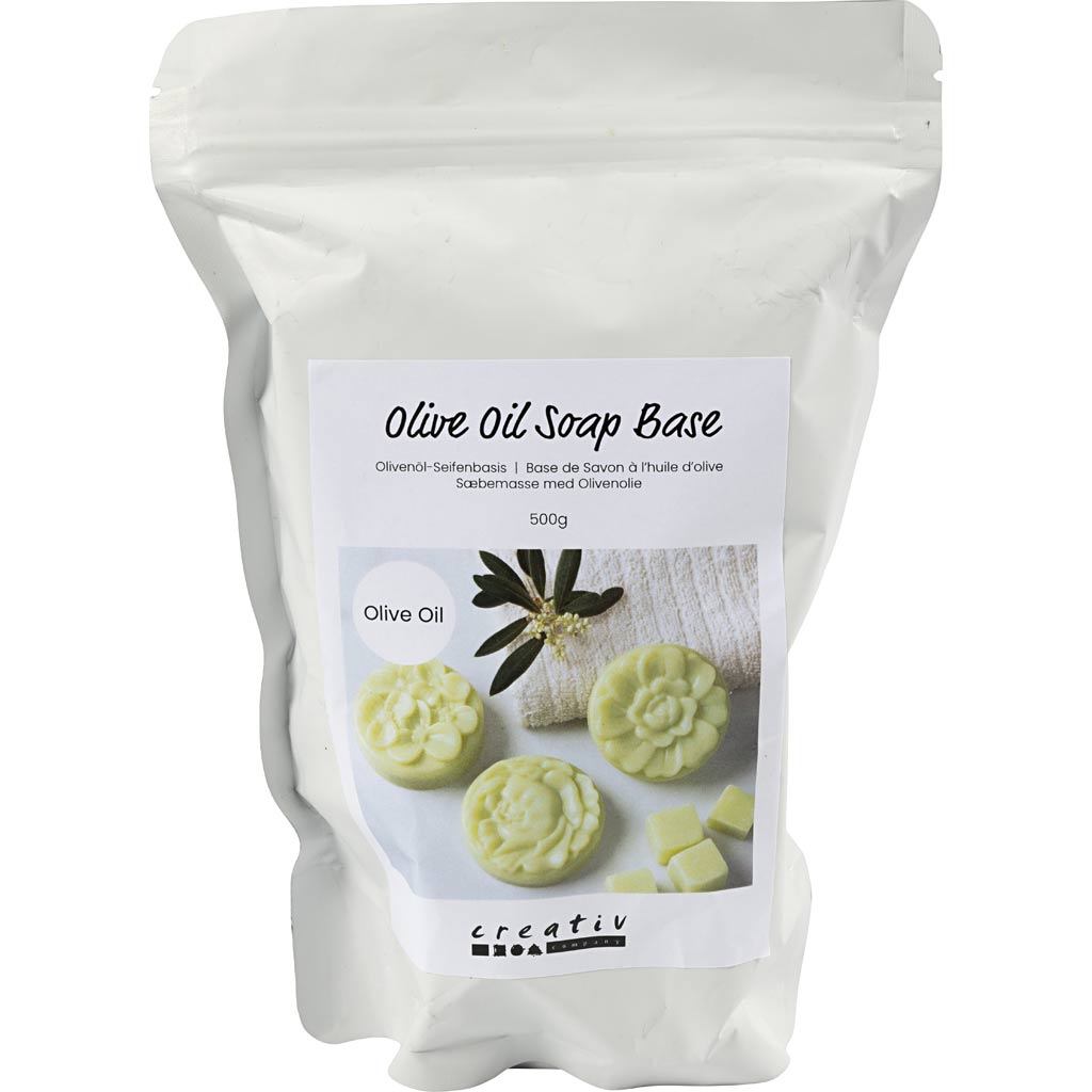 Creativ company olijfolie zeepbasis, korrels, 500 gr 1 doos