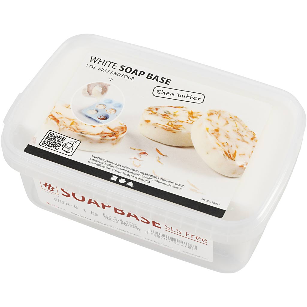 Creativ company zeep basis met sheaboter, wit, 1 kg