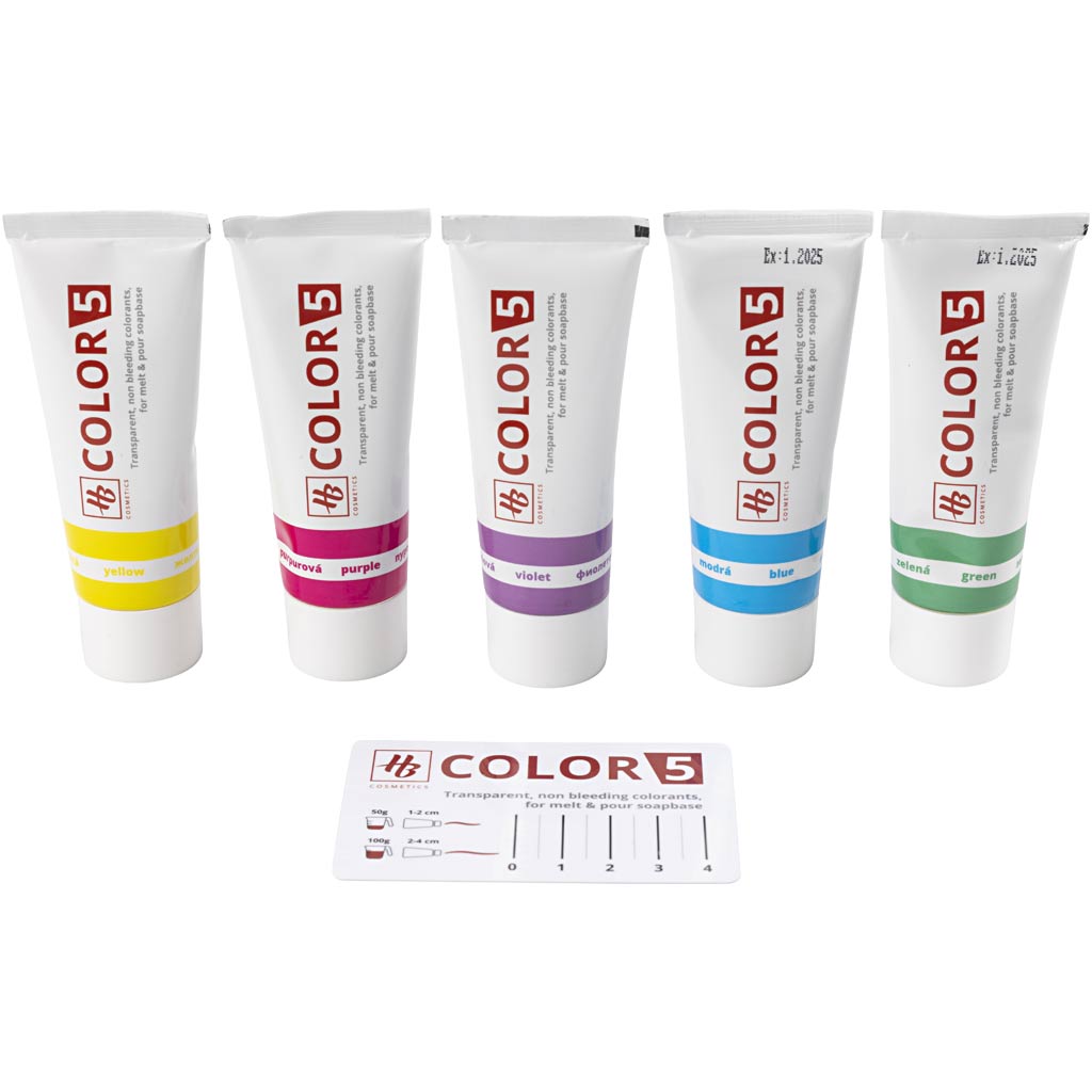 Creativ company zeepverf, diverse kleuren, 5x30 gr 1 doos