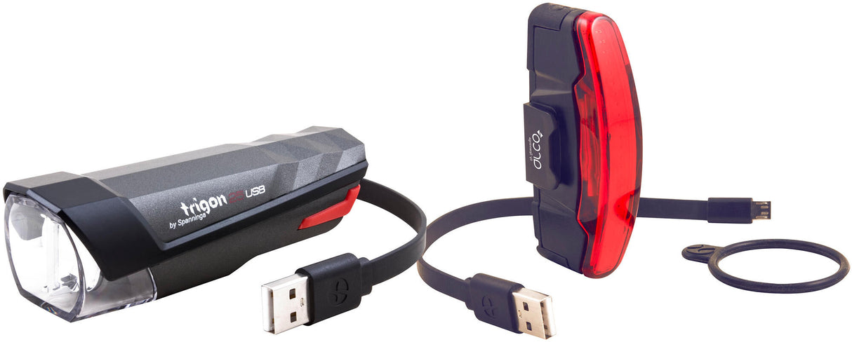Spanninga led verlichtingsset "trigon 25 / arco rear" bat.led light set spanin. trogon 25/acro rear