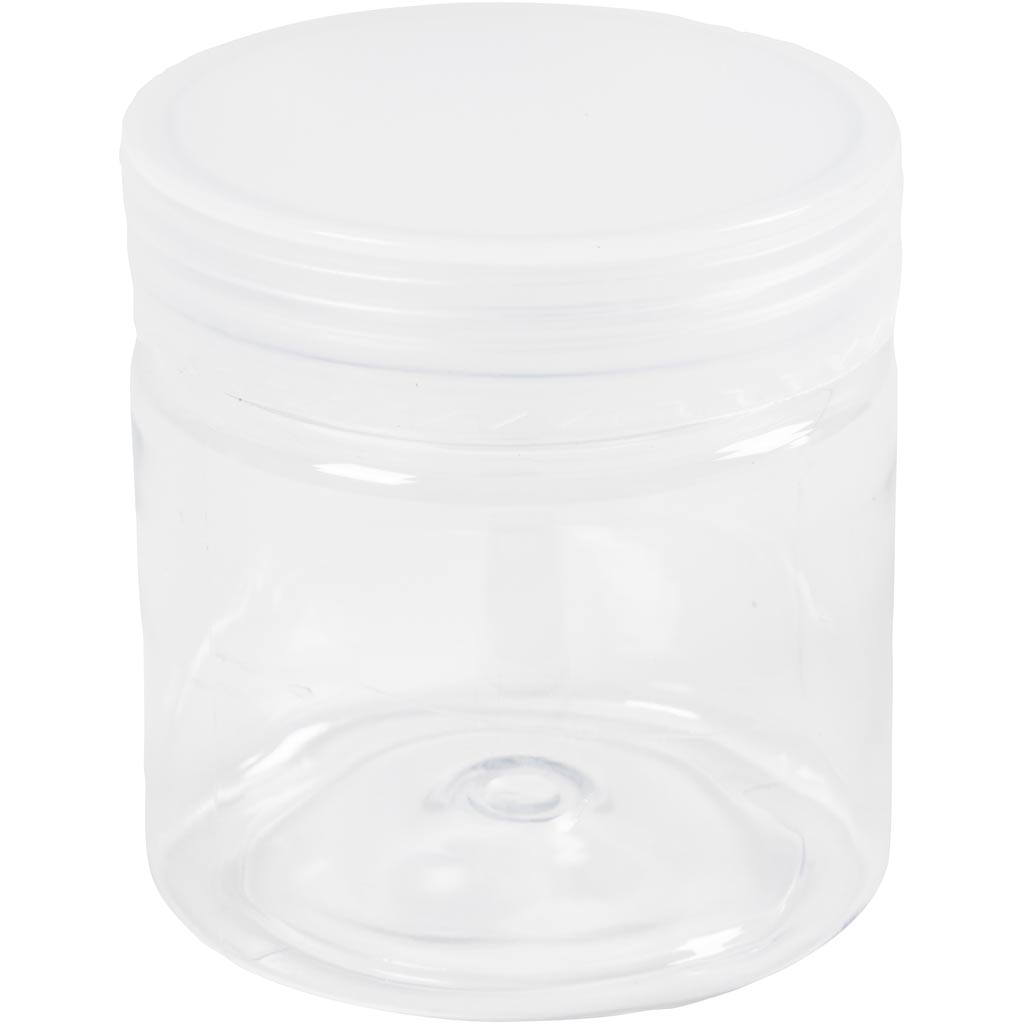 Creativ company plastic voorraadpotten, h: 7 cm, d 6,5 cm, 180 ml, 10 stuk 1 doos