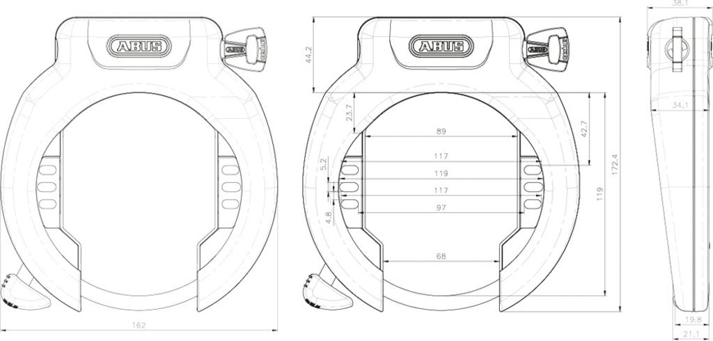 Abus Amparo 2.0 4750 XL Fietslot Zwart