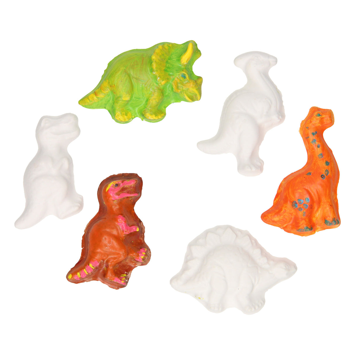 Gips gieten glow in the dark magneten - dino's