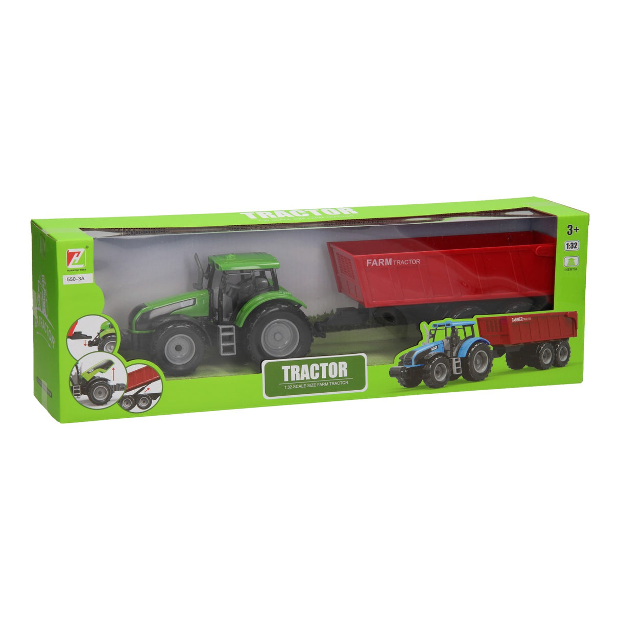 Tractor met aanhanger 1:32