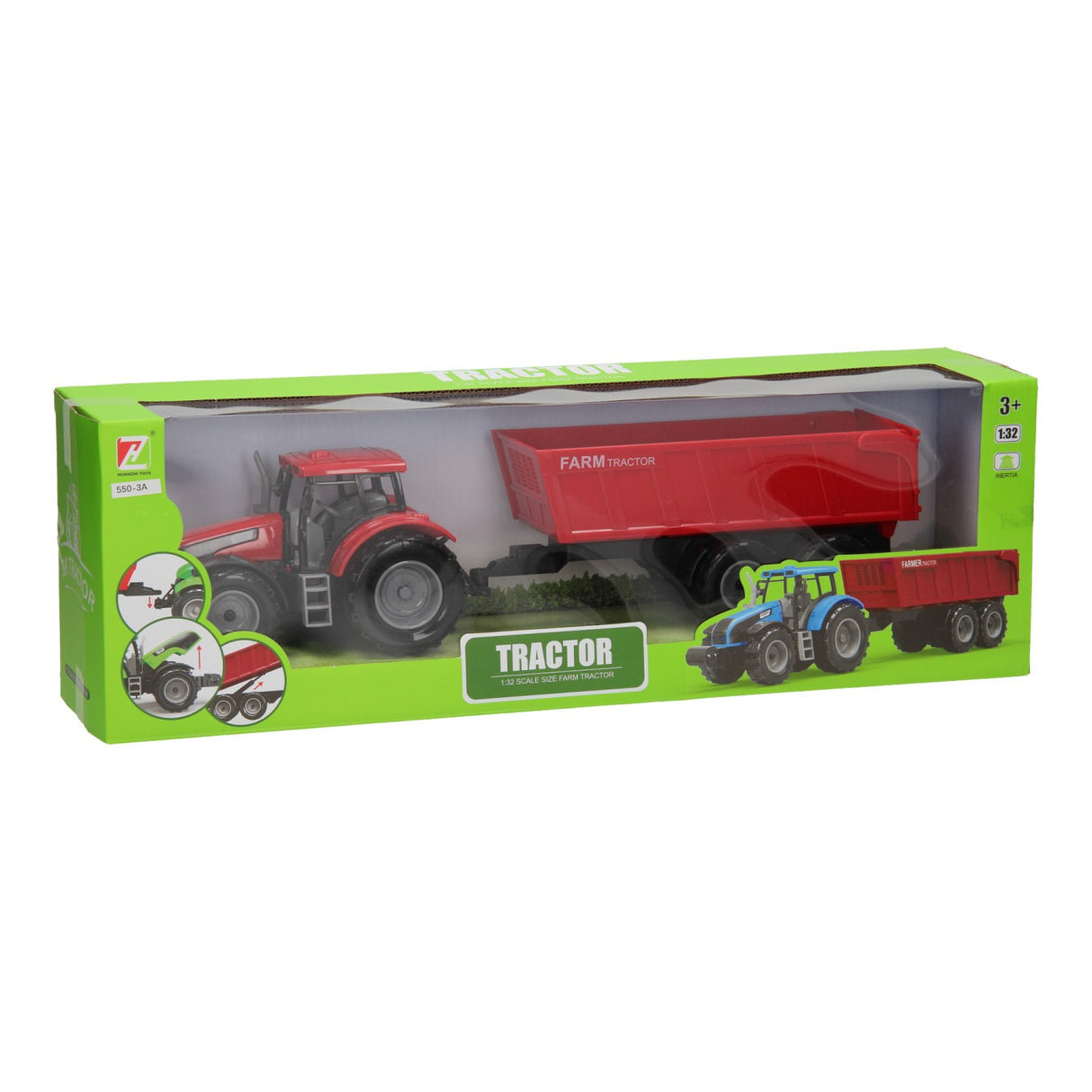 Tractor met aanhanger 1:32