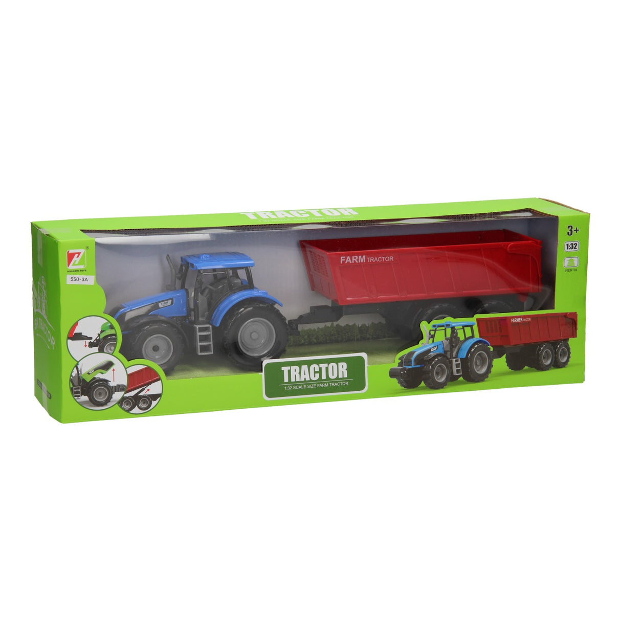 Tractor met aanhanger 1:32