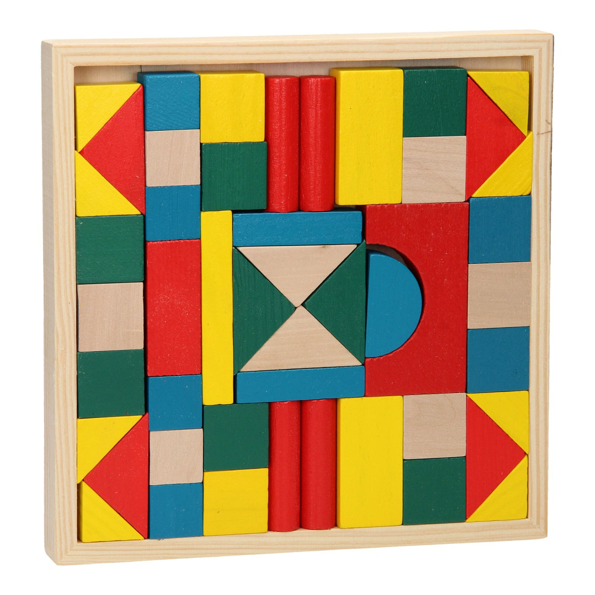 Houten bouwblokken, 48dlg.