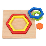 Houten vormenpuzzel - zeshoek