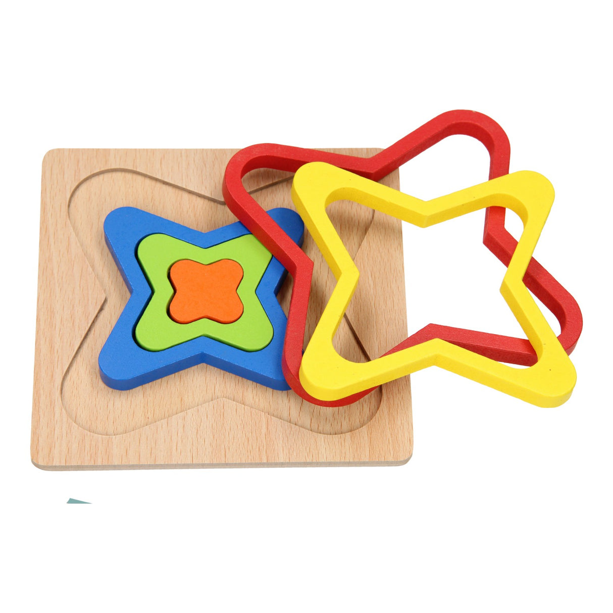 Houten vormenpuzzel - vlindervorm