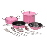 Roze pannenset, 11dlg.