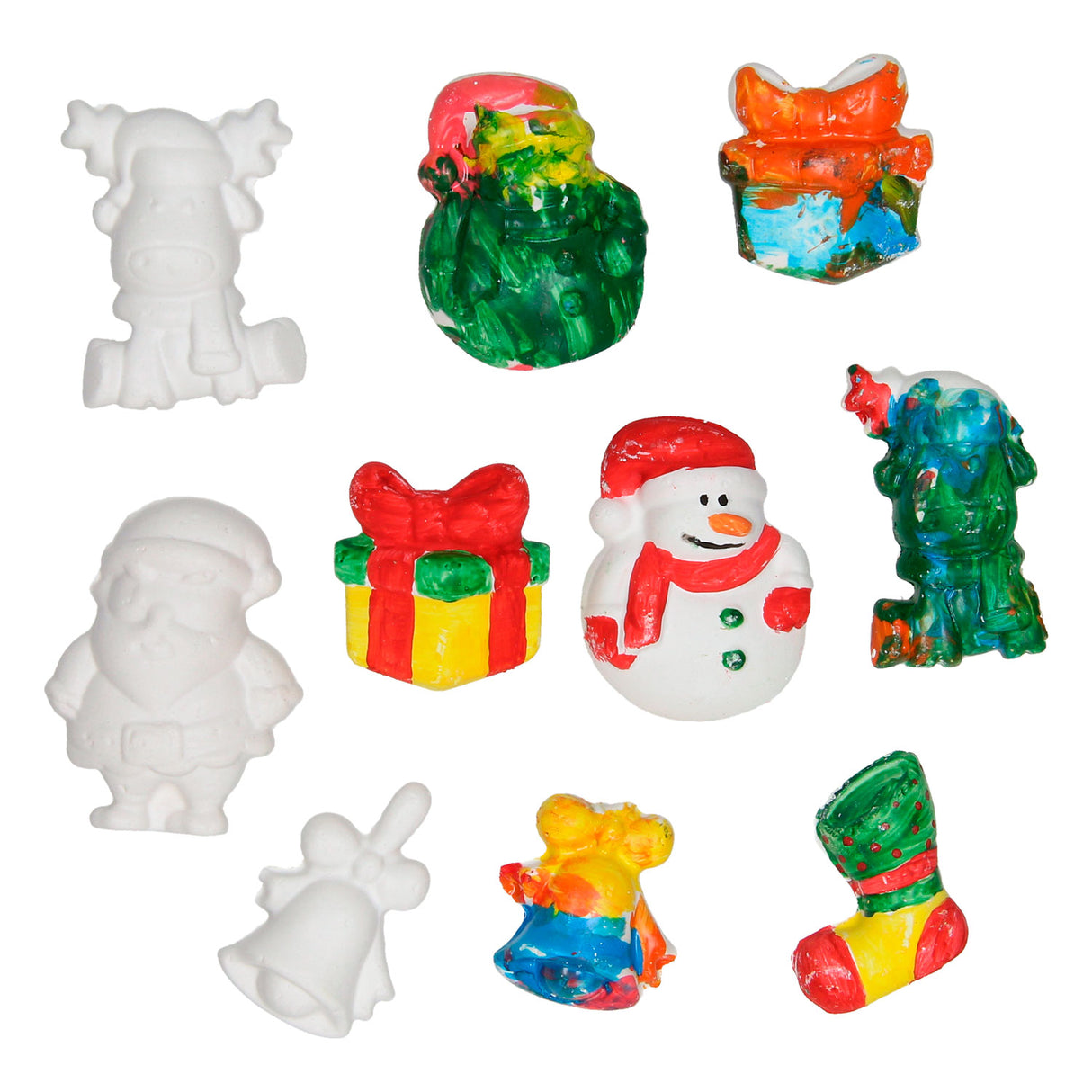 Gips gieten magneten - kerst