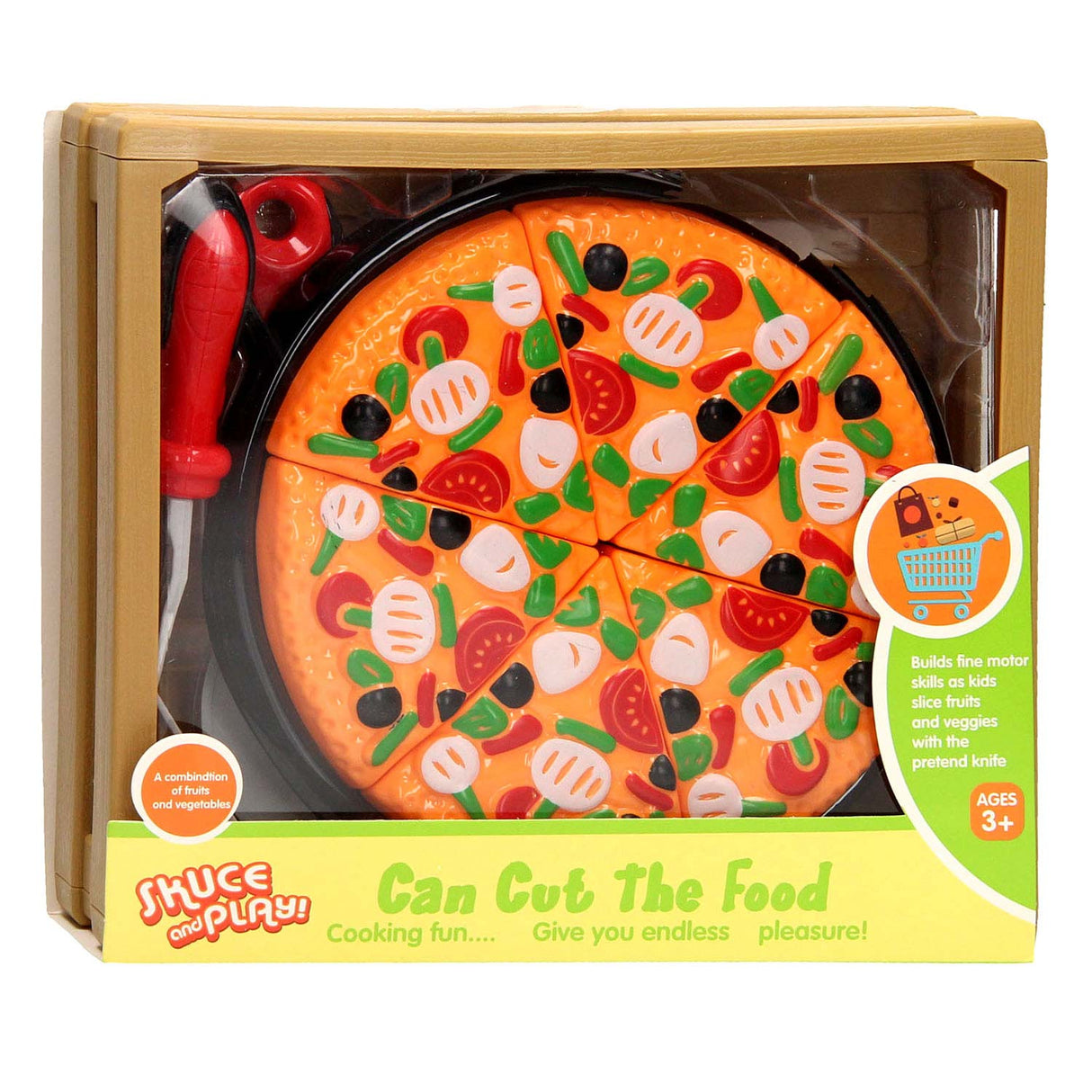 Snij eten in kist - pizza