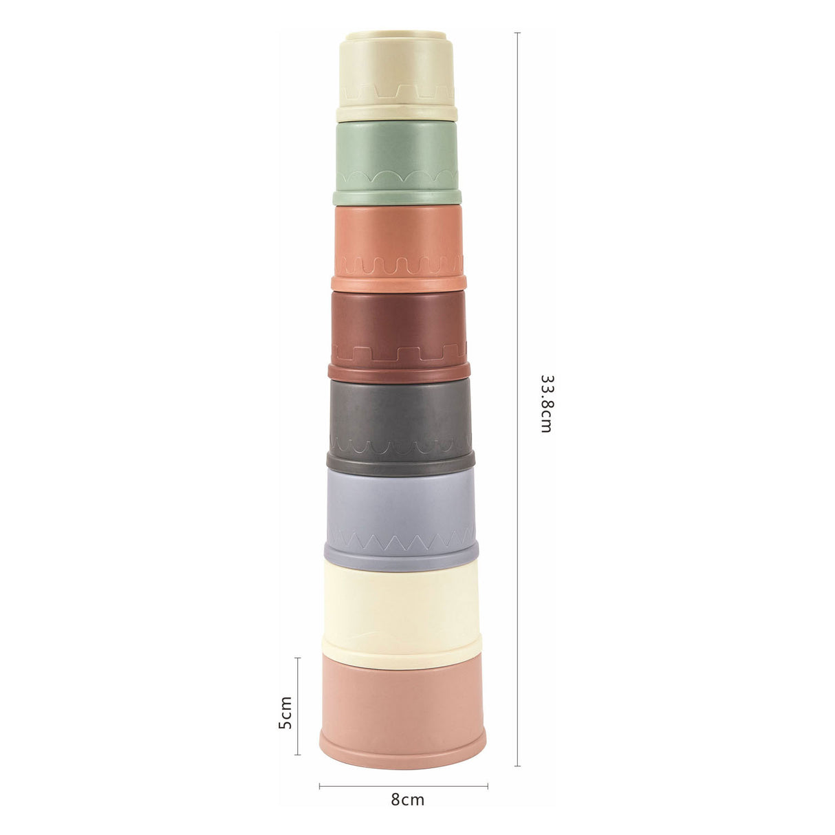 Stapeltoren pastel, 8dlg.