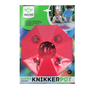 Engelhart knikkerpot groot met 10 knikkers 4 assorti