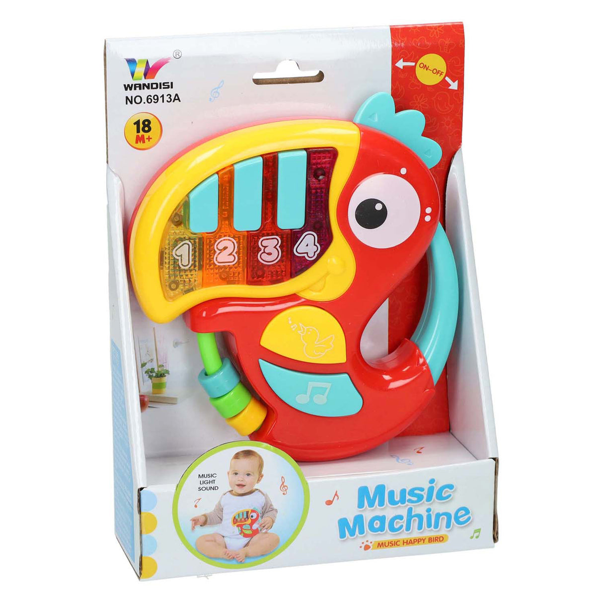 Peuter muziek papegaai