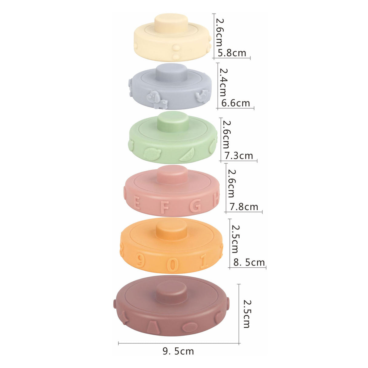 Baby stapeltoren pastel