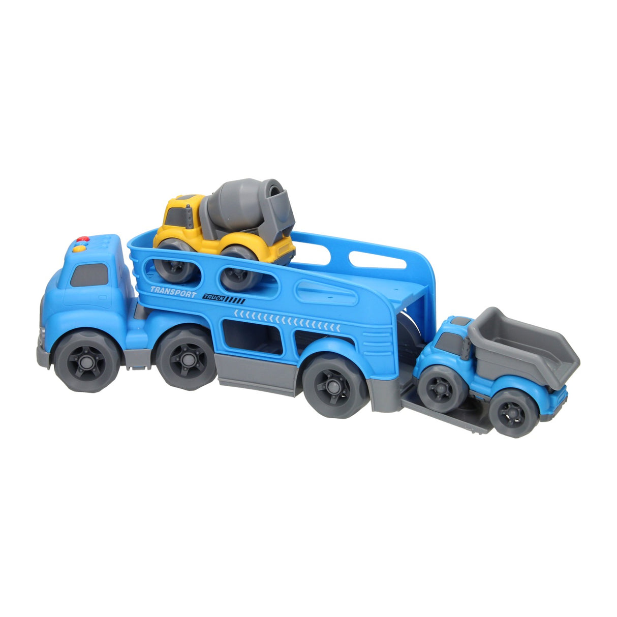 Transporter werkvoertuigen met geluid - blauw