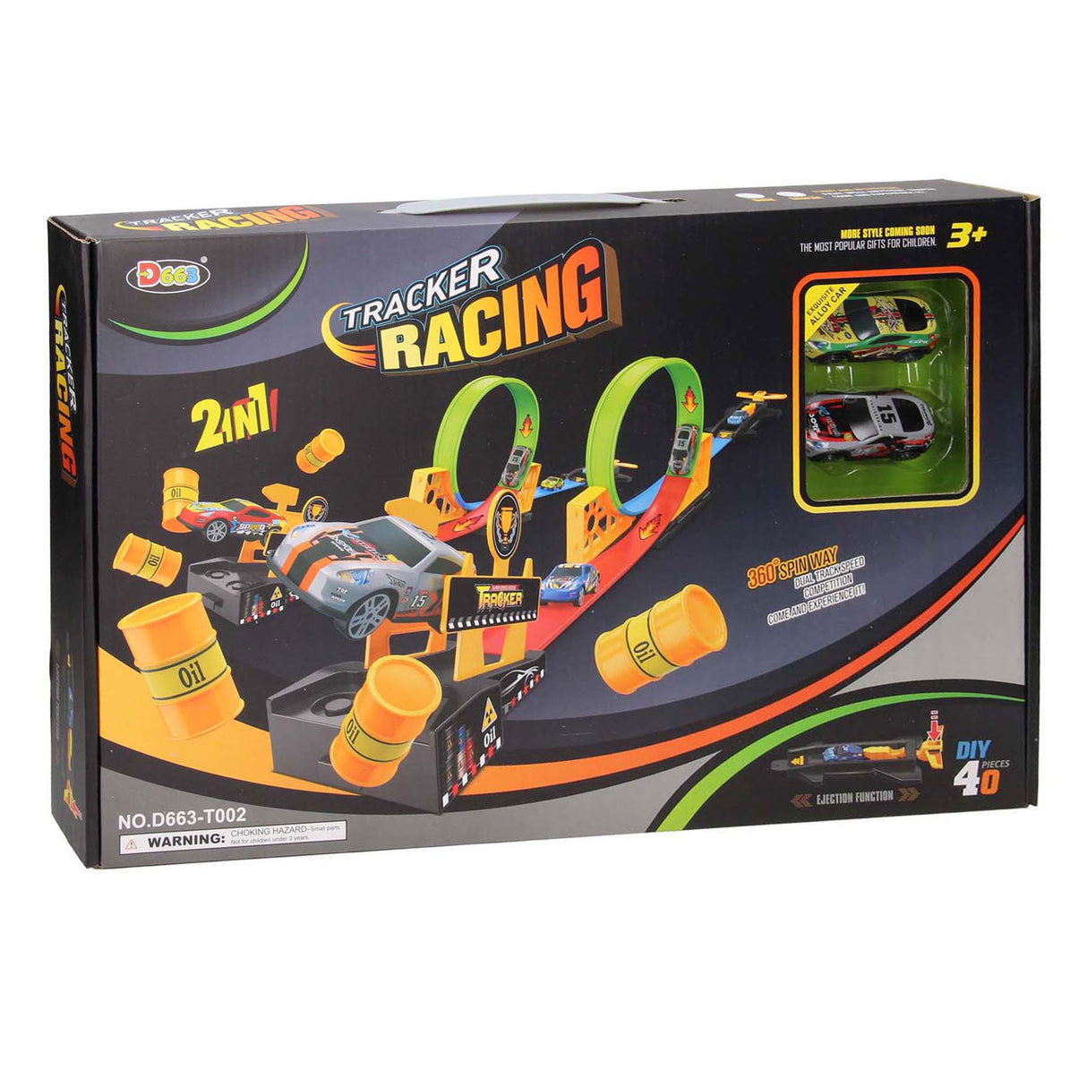 Duel lanceerset loopings racebaan