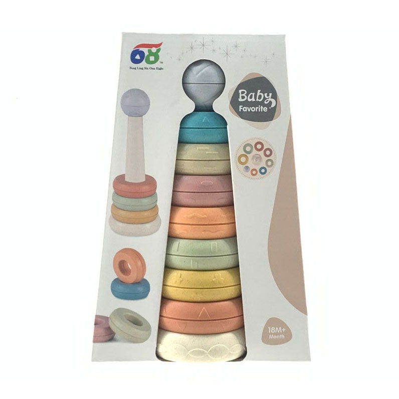 Baby stapeltoren pastel