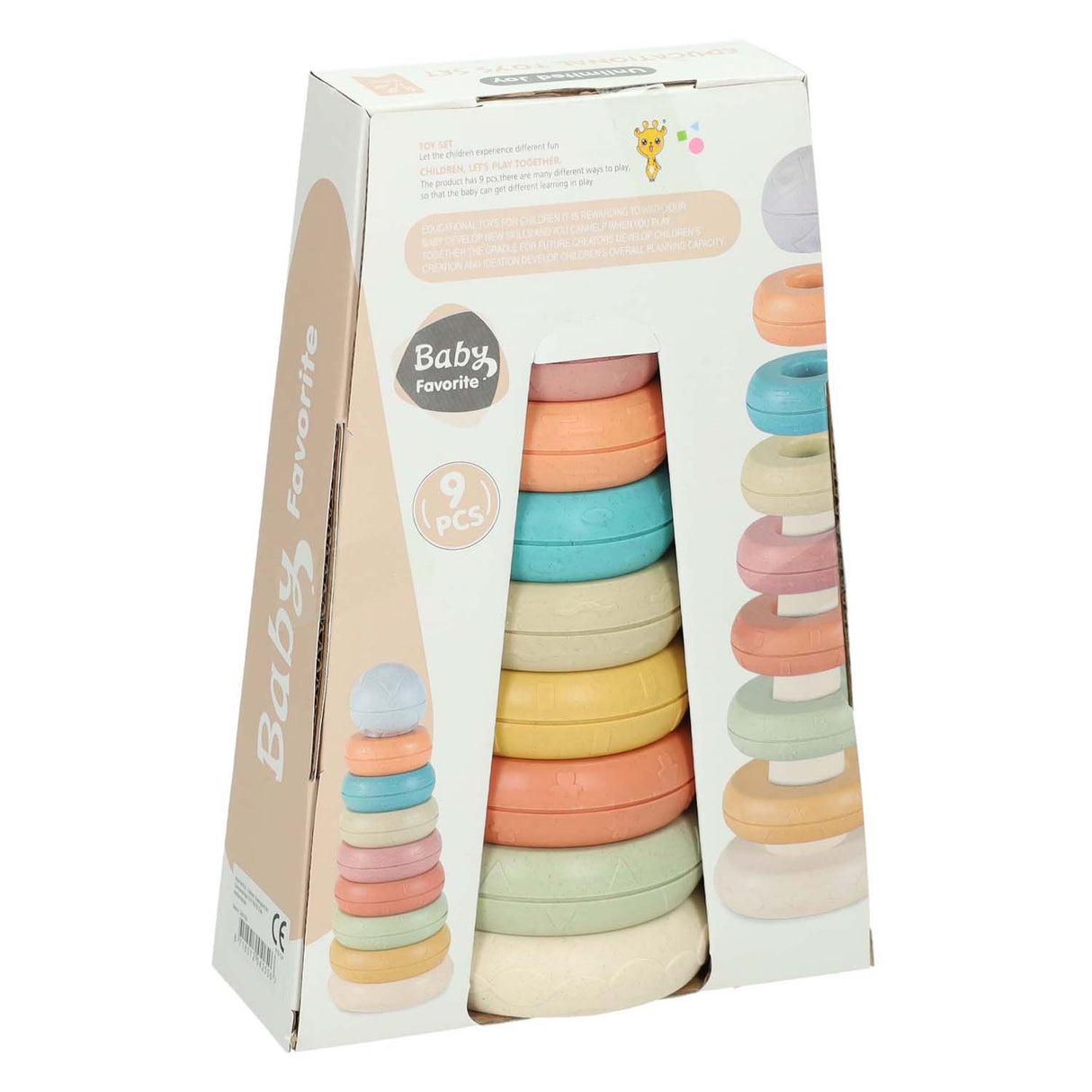 Baby stapeltoren pastel