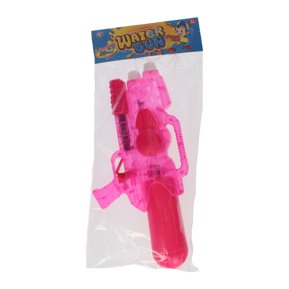 Waterpistool transparant roze, 47cm