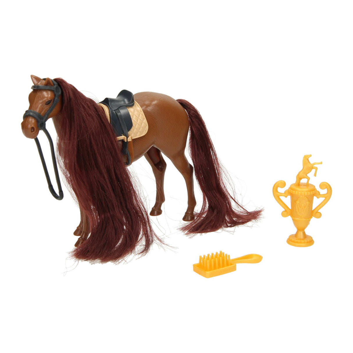 Paard met kammetje en beker