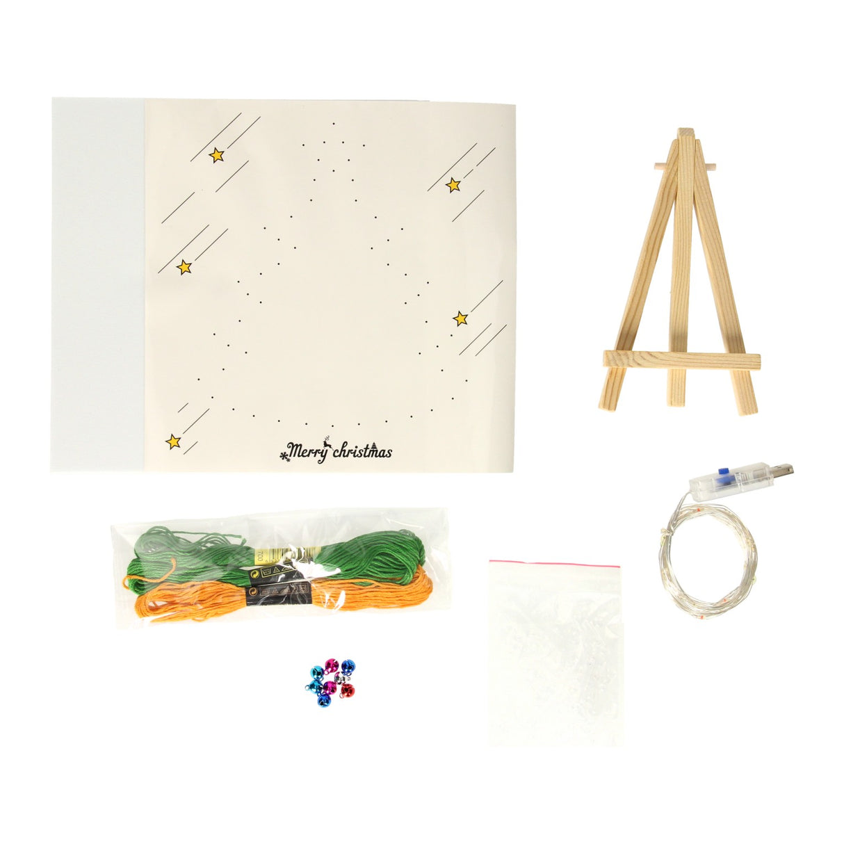 String art kerstboom met led lampjes