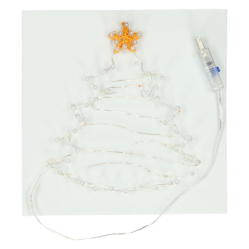 String art kerstboom met led lampjes