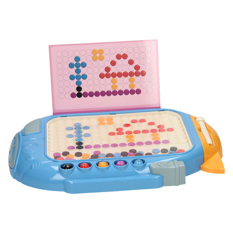 Kleuren buttons spel met magnetische pen blauw