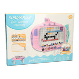 Kleuren knoppen spel met magnetische pen roze