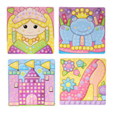 Knutselset mozaïek prinses maken, 4 platen