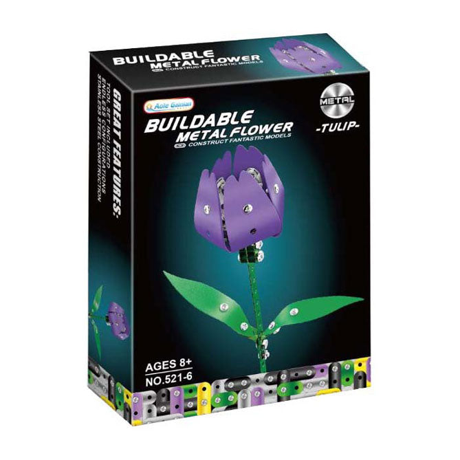 Metalen bouwset tulp