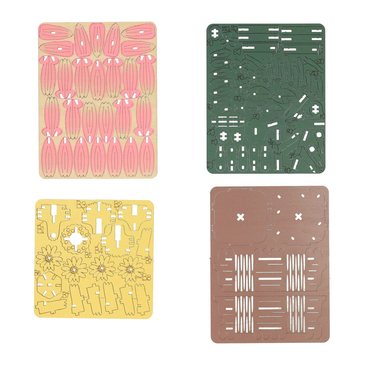 Houten 3d bouwpakket daisy flower - 99dlg.