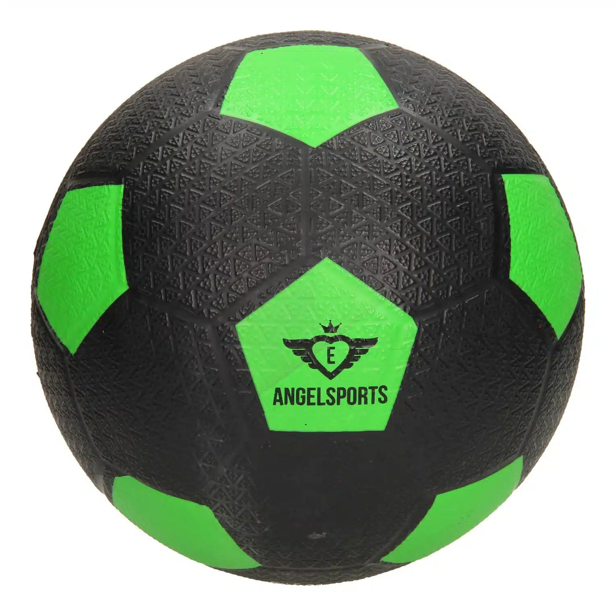 Engelhart angelsports straatvoetbal groen rubber 29 cm doorsnee