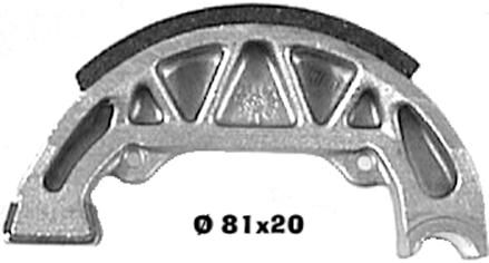 Binnenkort verkrijgbaar remschoen organische standaard 95 x 20mm