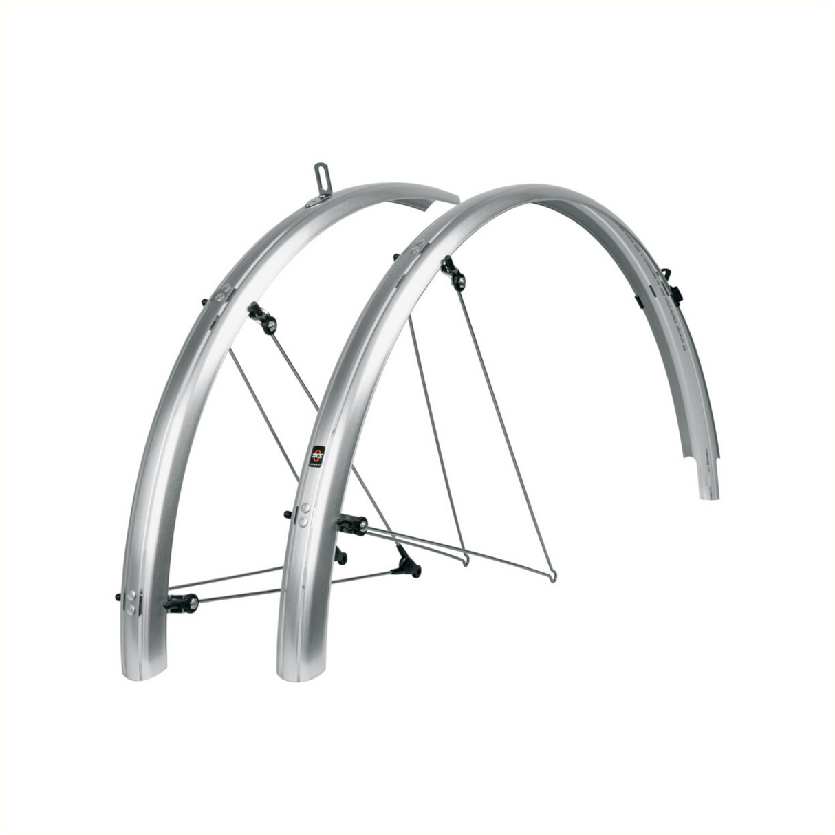 Sks bleumels basic 55 mm spatbordenset, zilver